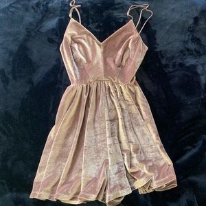 Urban outfitters velvet romper dress!💜